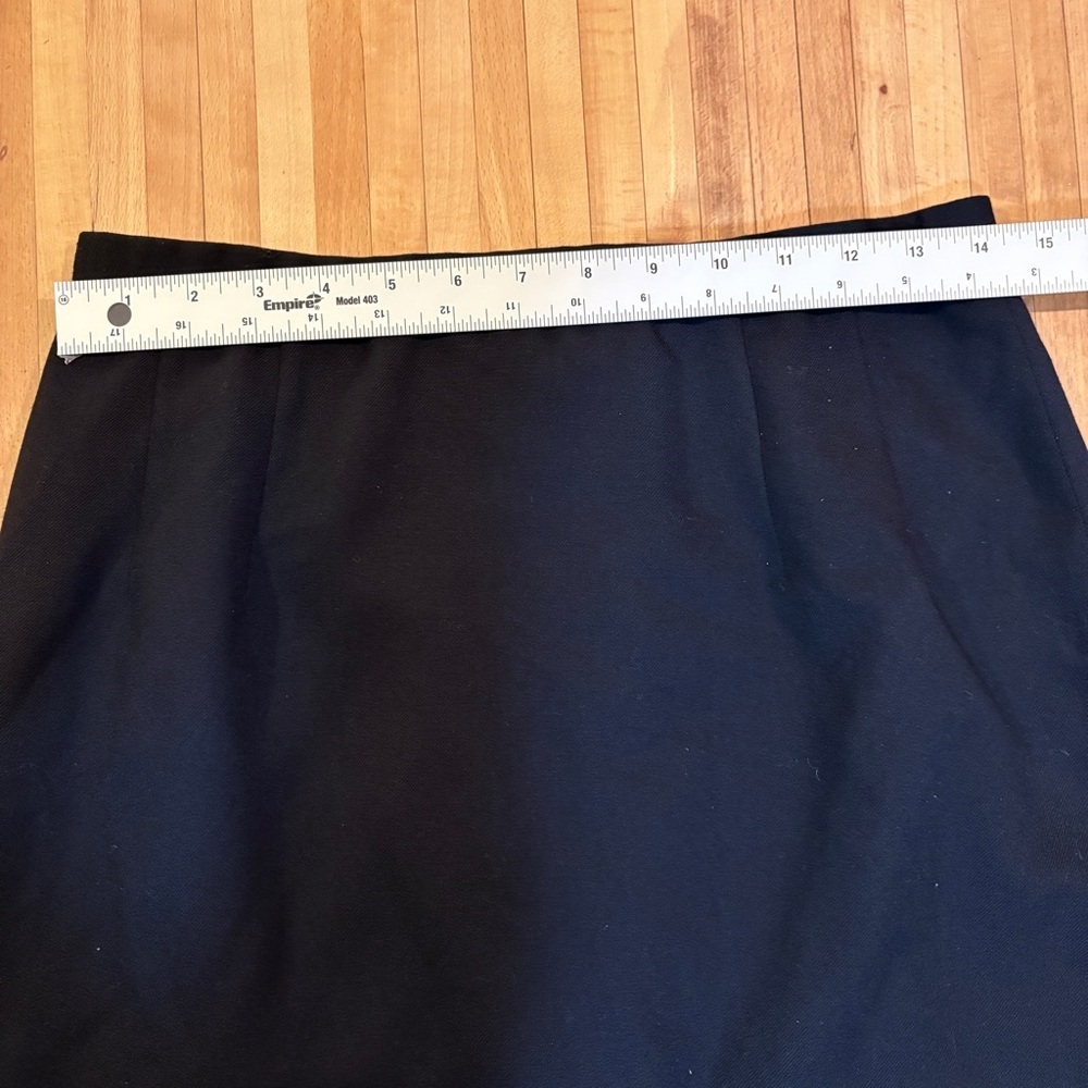 Pendleton Classic Black 100% Wool Midi Skirt Office Professional - Picture 6 of 7